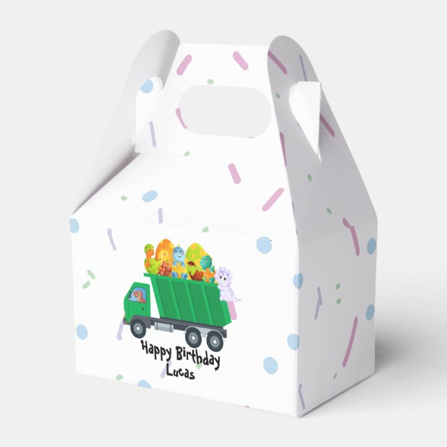 Niedlicher Baby-Dinosaurier-Eiertransporter Geburt Geschenkschachtel (Vorderseite)