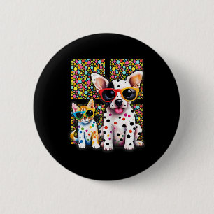 Niedlicher Baby Dot Day Cat Lover Button
