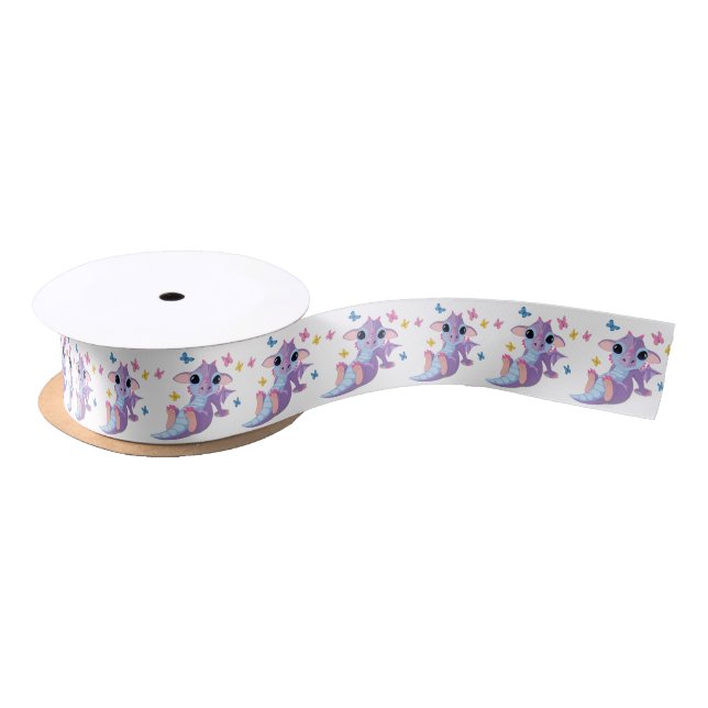 Niedlicher Baby-Drache Satinband (Spule)