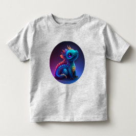 Niedlicher Baby Dragon in Rainbow Blue Kleinkind T-shirt