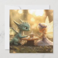 Niedlicher Baby Dragon und Fee Genuss Tee