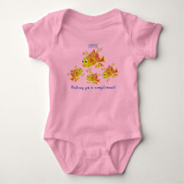 Niedlicher Baby Duschspeck Fisch personalisieren Baby Strampler