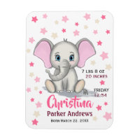 Niedlicher Baby Elefant mit rosa Ohren Mädchen Geb