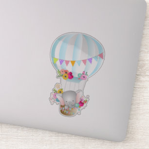 Niedlicher Baby Elephant in einem Luftballon Aufkleber