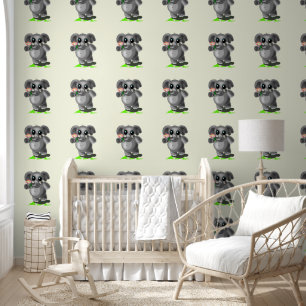 Niedlicher Baby Elephant mit Blume Tapete