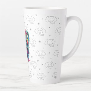 Niedlicher Baby Elephant mit Kopfhörern Milchtasse