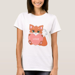 Niedlicher Baby Fox mit Herz-T - Shirt