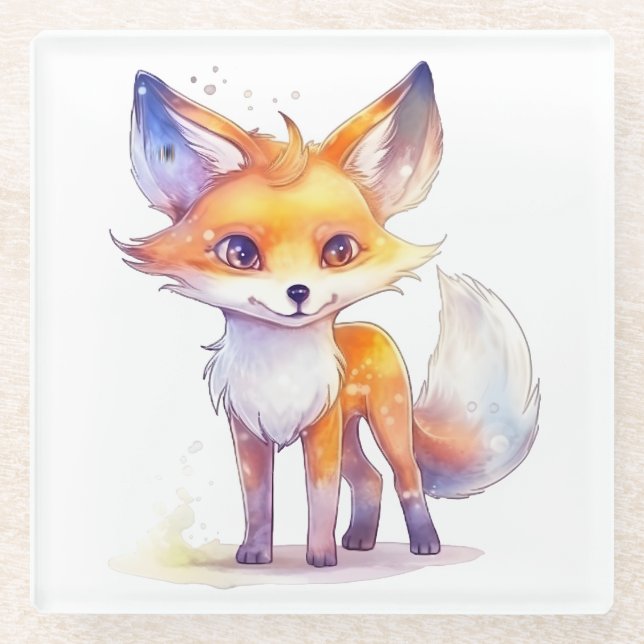 Niedlicher Baby Fox Untersetzer (Vorderseite)