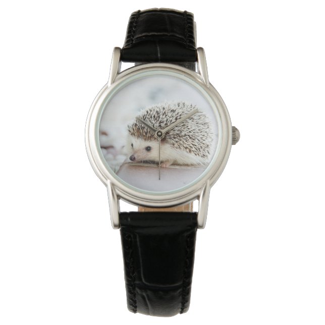 Niedlicher Baby-Igel Armbanduhr (Vorderseite)