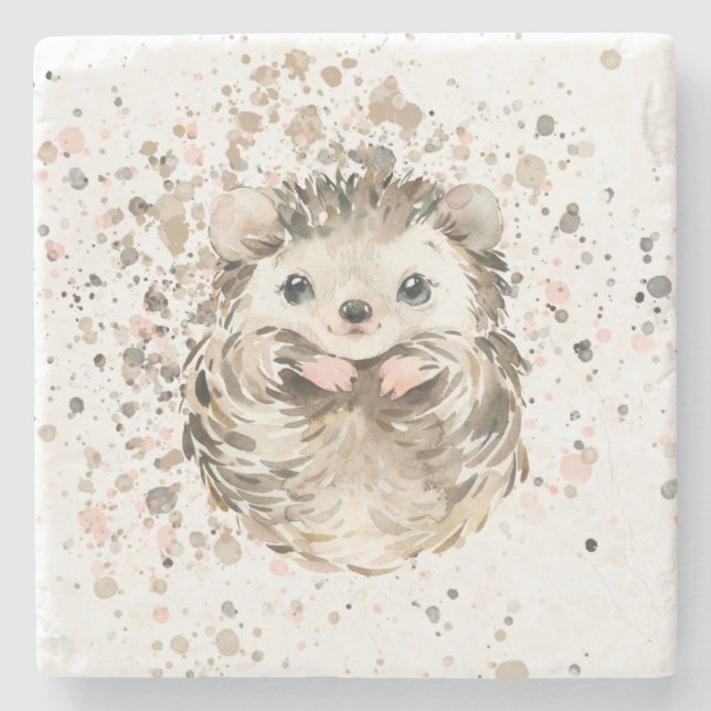 Niedlicher Baby-Igel Steinuntersetzer (Vorderseite)