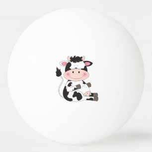 Niedlicher Baby-Kuh-Cartoon Tischtennisball