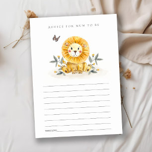 Niedlicher Baby Lion Foliage Ratschlag für Mum Bab Begleitkarte