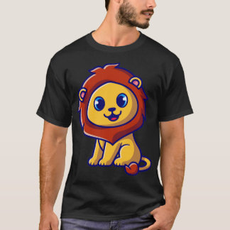 Niedlicher Baby Lion Sitting Cartoon T-Shirt