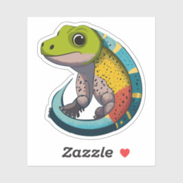 Niedlicher Baby Lizard Cartoon Aufkleber