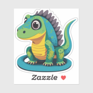 Niedlicher Baby Lizard Cartoon Aufkleber