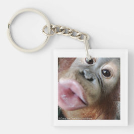 Niedlicher Baby-Orang-Utan Kuss Schlüsselanhänger