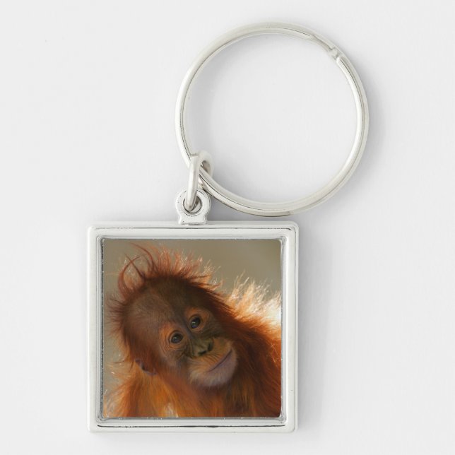 Niedlicher Baby-Orang-Utan Schlüsselanhänger (Vorne)