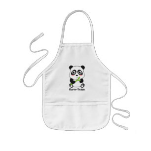 Niedlicher Baby-Panda-vegane KinderSchürze