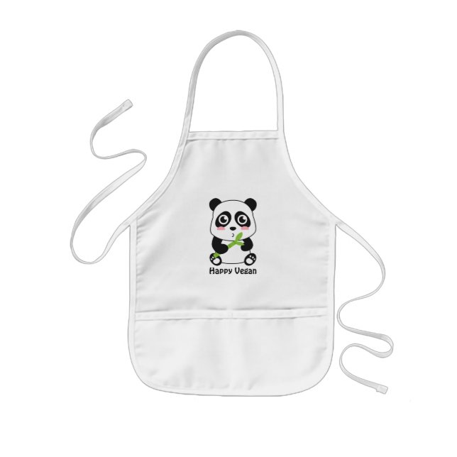 Niedlicher Baby-Panda-vegane KinderSchürze (Vorne)