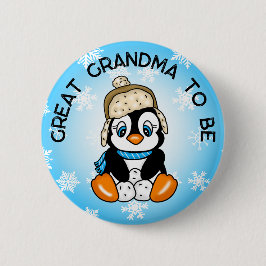 Niedlicher Baby Pinguin Großes Oma, um Babydusche  Button