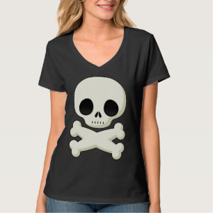 Niedlicher Baby-Schädel und Kreuz-Knochen-Shirt T-Shirt