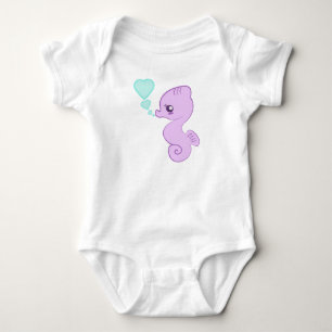 Niedlicher Baby-Seepferd-Strampler Baby Strampler