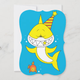 Niedlicher Baby Shark Cartoon Einladung