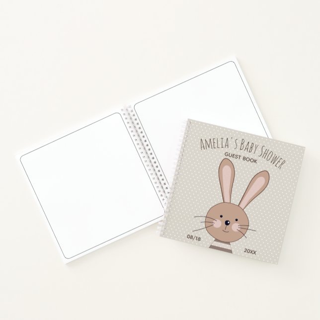 Niedlicher Baby- und Dots Baby-Duschgast Notizbuch (Innenseite)