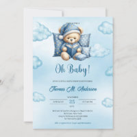 Niedlicher Babybär, der ein Buch liest Babydusche