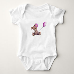 Niedlicher Babybär mit Balloon Baby Bodysuit Strampler