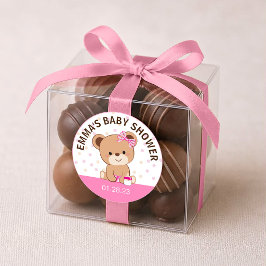 Niedlicher Babybärenaufkleber (pink) Runder Aufkleber