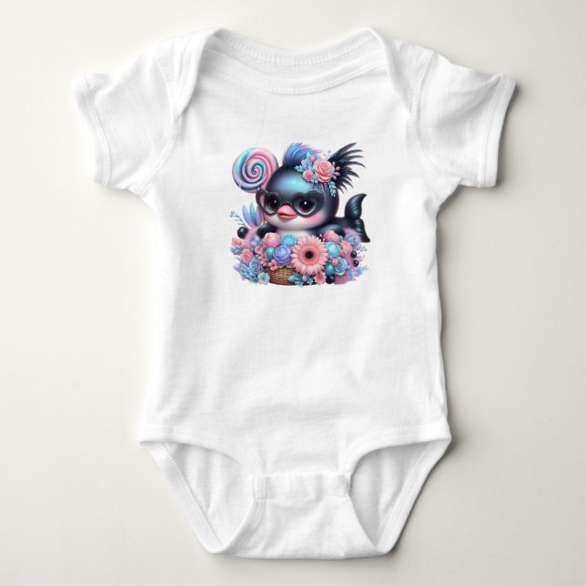 Niedlicher Babybodyanzug Baby Strampler (Vorderseite)
