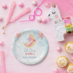 Niedlicher Babydrache Dinosaurier Ballon Babydusch Pappteller