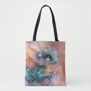Niedlicher Babydrache mit Kristall-Edelstein: Fant Tasche