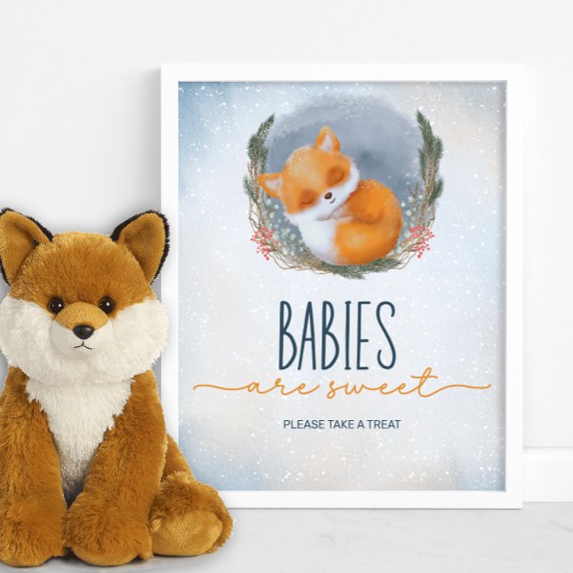 Niedlicher Babyfuchs Schneewinters Babys sind süß Poster (Von Creator hochgeladen)