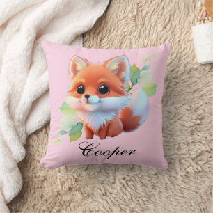 Niedlicher Babyfuchs-Waldbewohner Kissen