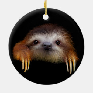 Niedlicher Babysloth-hängende Verzierung Keramik Ornament