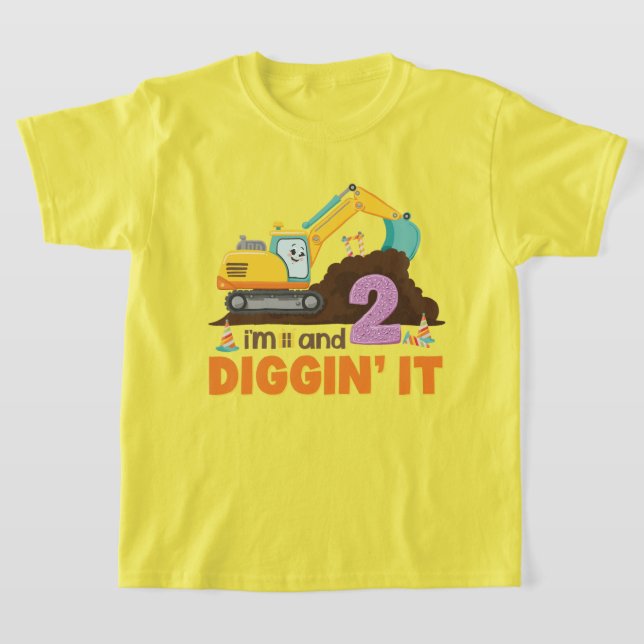 Niedlicher Bagger ich bin 2 und Diggin' IT-Design T-Shirt (Ablage )