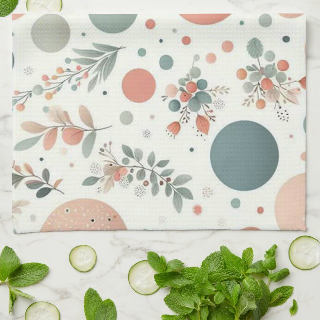 Niedlicher Ball mit Blättern Geschirrtuch (Gefaltet)