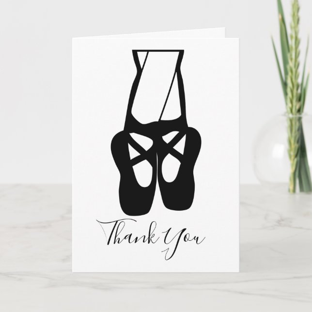 Niedlicher Ballet Dancer Slippers Lehrerempfehlung Karte (Vorderseite)