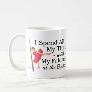 Niedlicher Ballettbarre-lustiger Ballerina-Tänzer Kaffeetasse