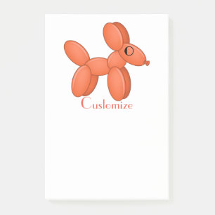 Niedlicher Ballon Dog Thunder_Cove Post-it Klebezettel