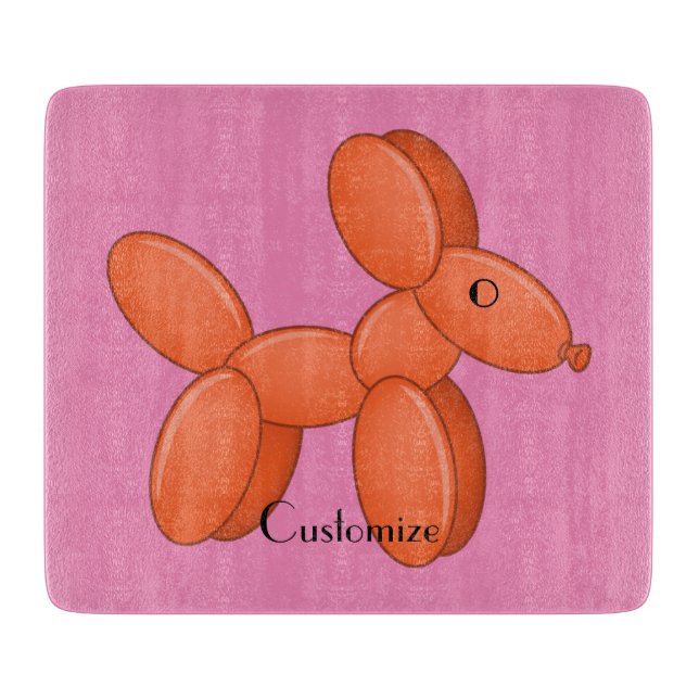Niedlicher Ballon Dog Thunder_Cove Schneidebrett (Vorderseite)