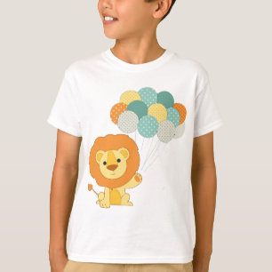 Niedlicher Ballon-Löwe-Entwurf im KinderT - Shirt