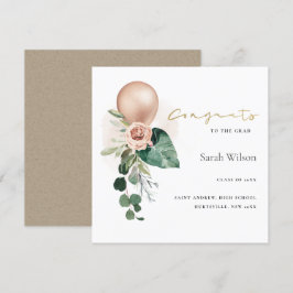 NIEDLICHER BALLOON FLORAL GRAD GLÜCKWUNSCH ANKÜNDI DANKESKARTE