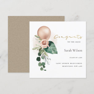 NIEDLICHER BALLOON FLORAL GRAD GLÜCKWUNSCH ANKÜNDI DANKESKARTE