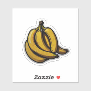 Niedlicher Bananenaufkleber Aufkleber
