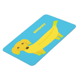 Niedlicher Bananenhund Personalisiert Magnet