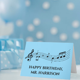Niedlicher Bandleiter für Custom Music Teacher Ban Karte