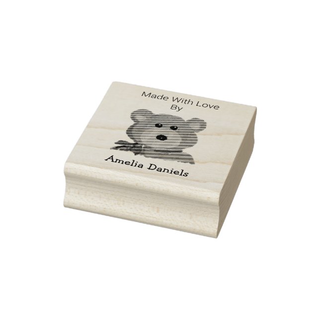 Niedlicher Bär aus Liebe Kautschuk Briefmarke Gummistempel (Stempel)